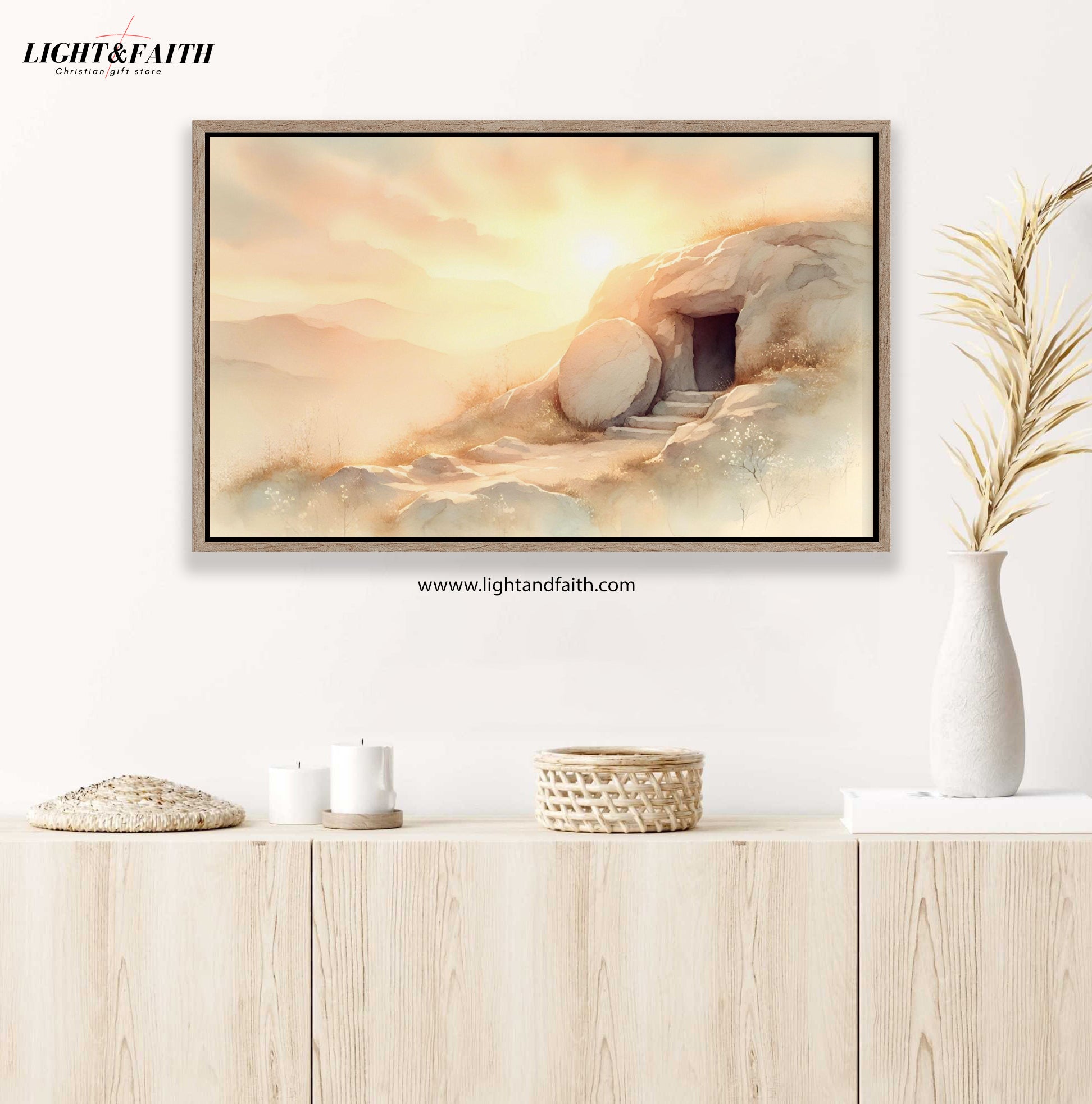 Empty Tomb Poster, He is Risen Poster, Bible Verse Wall Art, Easter Scripture Poster, Jesus Resurrection Wall Art